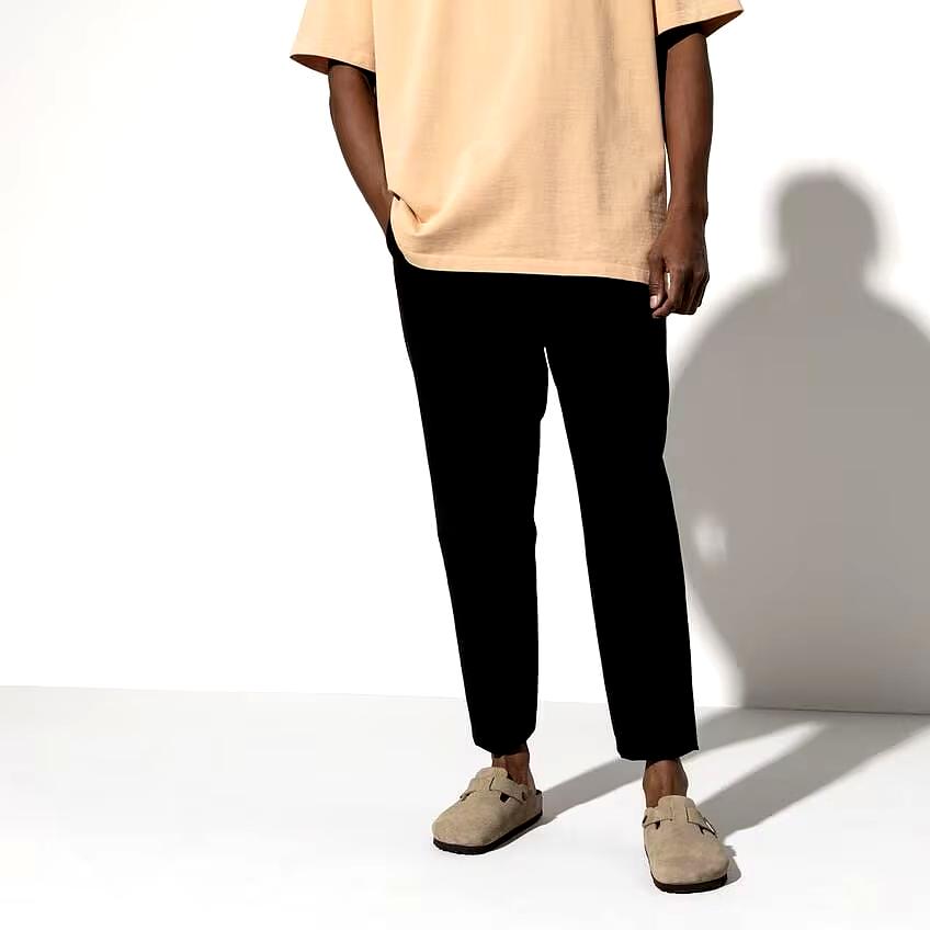 Sabots Birkenstock Boston en suède beige pour homme et femme